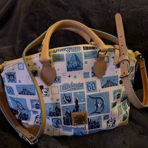 Dooney & Bourke Blue and Tan Satchel